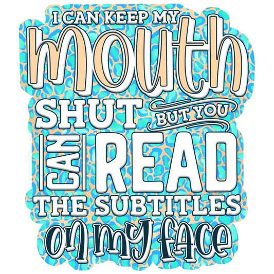 Mouth Subtitles Decal